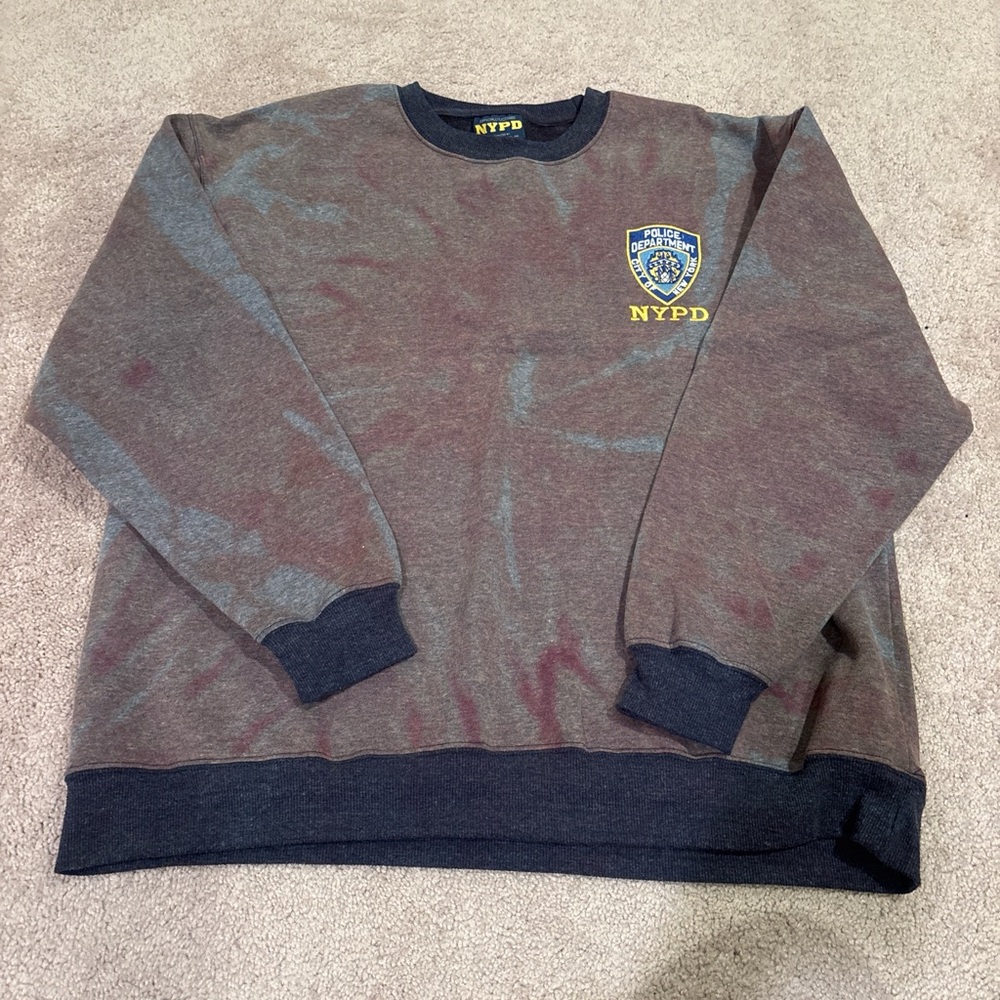 NYPD Men's tie dye Crewneck Sweater
